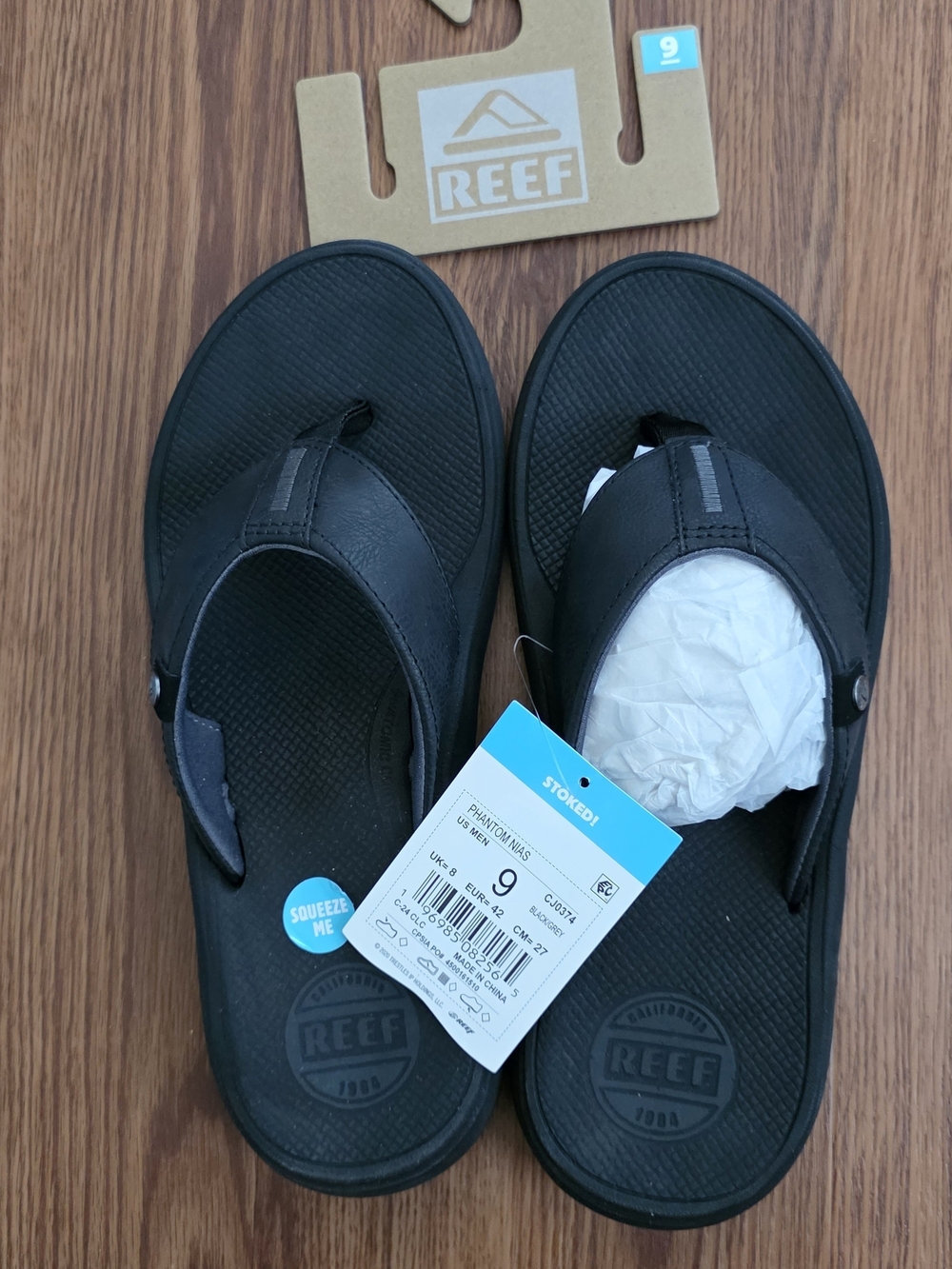 Reef Black Men's Flip Flop Sandals